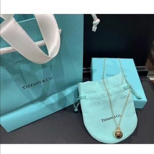Tiffany & Co 18k rose gold ball necklace